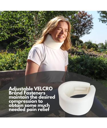 SOLACE BRACING Perfect Fit Neck Support - British Made & NHS Supplied Cervical Neck Collar Brace for Pain Relief - White (18 x 2.5) - 15 Sizes Available - Buy Online on GoSupps.com