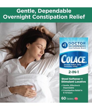 Colace Stool Softener Plus Sennosides Vegetable Laxative Tablets 60 Count Bundle with 4 Fleet Saline Enemas for Adult Constipation Relief 4.5 fl oz Each - Buy Online on GoSupps.com