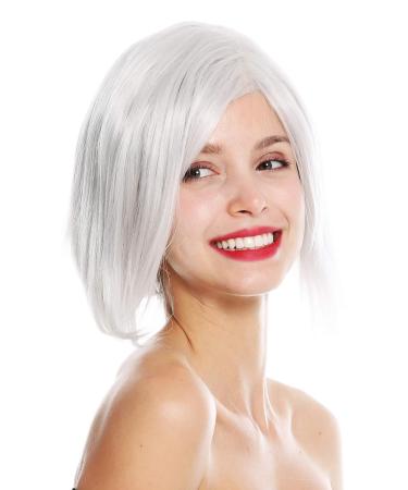 WIG ME UP GFW3126A-1001A Ladies Bob Wig - Short Straight White Grey Cosplay Hair for International Shipping - Buy Online on GoSupps.com