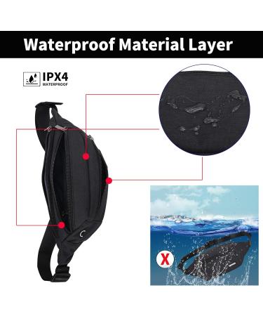 Bawnbag Belt Pocket - 30 cm Elongated Belt for Travel & Sports | Unisex Black Belly Bag for Outdoor Activities - Buy Online on GoSupps.com