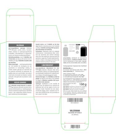 Valerian (Valeriana officinalis) roots Naturalma - 150 g - 300 tablets - Dietary supplement - Natural and Vegan - Buy Online on GoSupps.com