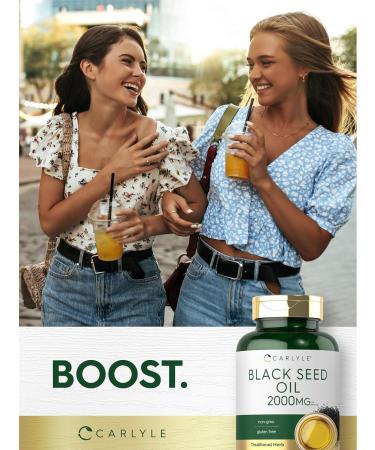 Carlyle Black Seed Oil Softgel Capsules | 2000mg | 70 Pills | for Women & Men | Non-GMO Gluten Free Herbal Supplement - Buy Online on GoSupps.com