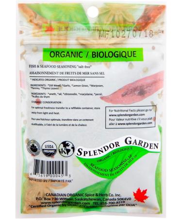 Splendor Garden organic Seafood Seasoning Sf 20.0 Gram 20 g (Pack of 1) - Buy Online on GoSupps.com