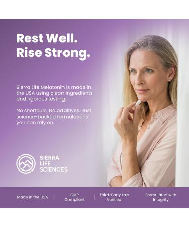 SIERRA LIFE SCIENCES 10 mg High Dosage Melatonin in Easy-to-Swallow Capsules - 120 Servings - Buy Online on GoSupps.com