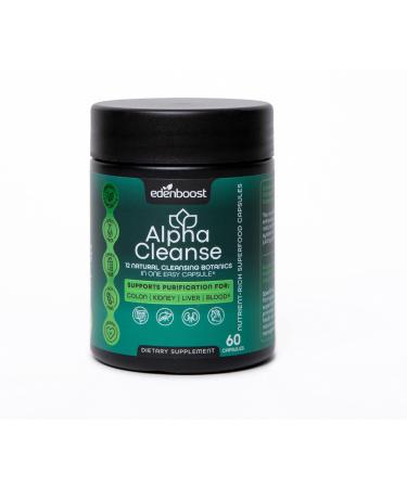 EdenBoost AlphaCleanse | Liver Health and Detox Blend Made with 12 Organic Superfoods. Milk Thistle  Dandelion Root  Burdock Root. Formulated for Detox Support  Liver  Digestive Health.