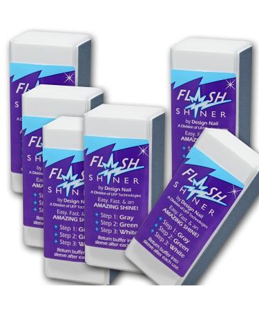 Flash Shiner 3 Ways Nail Buffer Shine Gloss 6 Pieces Deal