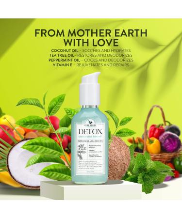 Foot Massage Oil for Sore Muscles - 3.8 Oz Peppermint & Tea Tree Infused Foot Spa Oil - Soothing Skin & Muscle Relief by Pure Relief - Buy Online on GoSupps.com