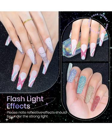 Supwee Reflective Glitter Gel Nail Polish Set 12 Colors Shiny Disco Gel Polish Sparkling Glitter Holographic Nail Polish Soak Off UV Gel Manicure Kit Nail Art Salon - Buy Online on GoSupps.com