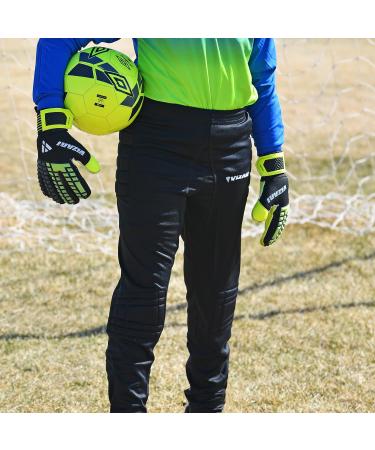 Vizari Primo Black Goalkeeper Pants - 100% Polyester Breathable Padded Hips & Knees Unique Design Side Pockets | M Size - Shop Internationally! - Buy Online on GoSupps.com