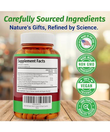 1 Body Beet Vital Organic Beetroot Capsules for Circulation Energy & Stamina Nitric Oxide Booster Beets Supplements with 1360mg Beetroot Extract Vegan Non-GMO - Beet Root Supplements 60 Count - Buy Online on GoSupps.com