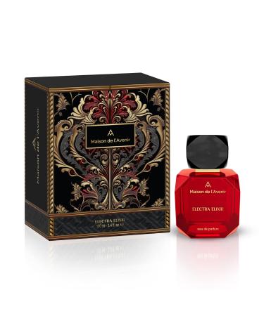 Maison de l'Avenir Electra Elixir - Floral Chypre - with notes of Peach Rose Jasmine and Bergamot - Unisex - Cologne for Men - Perfume for Women - Long Lasting - Fine Niche Fragrance