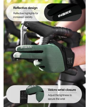 INBIKE Cycling Gloves for Men - 2 Finger Touchscreen Shockproof Elastic Breathable - IHC406 Green L - International Shipping Available - Buy Online on GoSupps.com