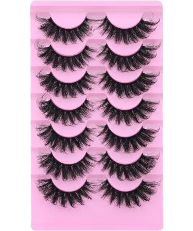 JIMIRE Cat Eye Lashes Faux Mink Eyelashes Fluffy 18MM Volume Mink Lashes Natura Look Like Eyelash Extensions Wispy Full False Eyelashes Strip Lashes 7 Pairs Pack G - Buy Online on GoSupps.com