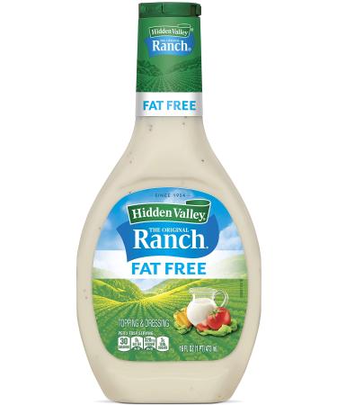 Hidden Valley Original Ranch Fat Free Salad Dressing & Topping, Gluten Free - 16 Ounce Bottle (Package May Vary)