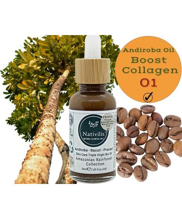 Nativilis Triple Virgin Amazonian Rainforest Bio Oil - ANDIROBA - BACURI PRACAXI - enriched 03 Vegetable Oils Concentrated Active Efficacy Treatment Prevention Cellulitis - Copaiba - Buy Online on GoSupps.com
