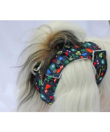 Glenndarcy Adjustable Waterproof Dog Diaper - Medium Black for Urinary Incontinence | 2 Washable Inserts | International Shipping Available - Buy Online on GoSupps.com