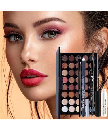 Eyeshadow Palette with Brushes | Eyeshadow Palette Makeup Set with Brush - 40 Colors Pigmented Matte Shimmers Metallic Neutral and Colorful Blendable Waterproof Eye Shadow Generic Set001 - Buy Online on GoSupps.com