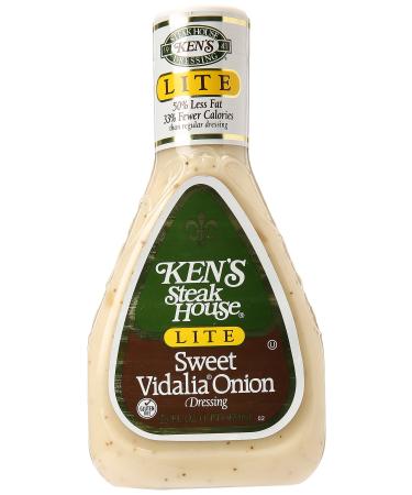 Ken's Steak House Lite Dressing, Sweet Vidalia Onion, 16 Ounce