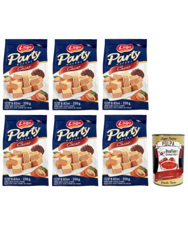 Italian Gourmet E.R. Gastone Lago Party Lot de 6 gaufres au cacao 250 g + Pulpa di Pomodoro italien 400 g