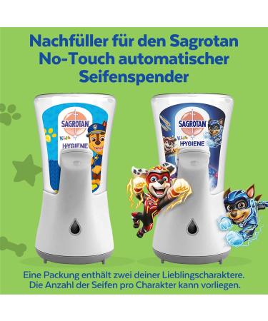 Sagrotan No-Touch Kids Refiller Aloe Vera - Paw Patrol Edition | 5 x 250 ml Automatic Soap Dispenser Hand Soap (1.25 L) - International Shipping Available - Buy Online on GoSupps.com