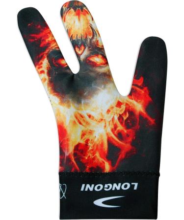 Longoni Billiard Pool CUE Glove Fancy Skull 2 for Left hand (Right-handed player) - Buy Online on GoSupps.com