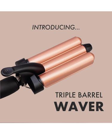 3 Barrel Deep Hair Waver - Combat Frizz & Add Shine for Beachy Waves | Ceramic Curler with Adjustable Temperature | Create Stunning Wave Styles - Buy Online on GoSupps.com
