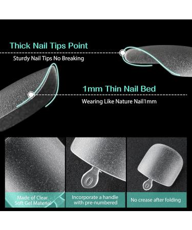 UNA GELLA 312Pcs Short Square False Gel Toe Nail Tips - Matte Press-On Fake Toenails in 12 Sizes for DIY & Nail Salon - Buy Online on GoSupps.com
