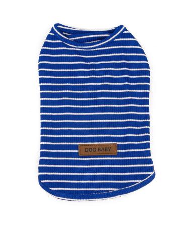 Pet heroic cute striped pet pullover cat sweater small dog sweater small dog sweater puppy sweater dogs clothes for small dogs pink red blue gray - weight 1.2-9.0 kg blue s - Buy Online on GoSupps.com