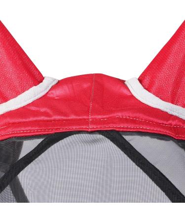 Harrison Howard CareMaster Pro Horse Fly Mask - UV Protection & Ear Protection - Ruby Red for Thoroughbreds (M) - Buy Online on GoSupps.com