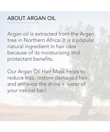 Pure Body Naturals Argan Oil Hair Mask - 8 fl oz Deep Conditioning Treatment for Damaged Hair - Buy Online on GoSupps.com