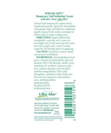 Toenail Softening Cream for Thick Hard Nails | Aloe Infused 1 Oz | Temporary Nail Care Solution - Shop Internationally - Buy Online on GoSupps.com