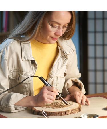Arteza Wood Burning Kit - Pyrography Pen with 6 Tips, Heat Shield & Stand - 25W, 300-400C - Ideal for Beginners, Intermediates, and Hobbyists - Buy Online on GoSupps.com