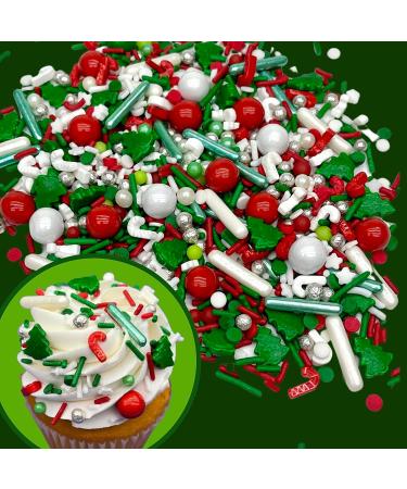 Manvscakes Christmas Sprinkles - Festive Cake & Cookie Decoration - 4oz (Red Green White) - Buy Online on GoSupps.com
