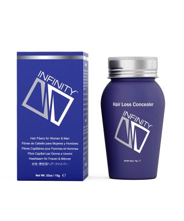 Infinity Hair Fiber - Hair Loss Concealer - Hair Thickening Fiber for Men & Women - Black, 15g 15g Black - Buy Online on GoSupps.com