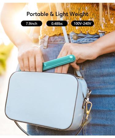 Terviiiix Mini Hair Smoothing Iron - Portable Ceramic Straightener for Short Hair & Curls - Ideal for Travel - Lightweight & Compact - Blue - Buy Online on GoSupps.com