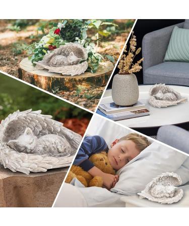Cat Memorial Stone - Angel Cat Statue for Garden (4.33*3.14in) - Buy Online on GoSupps.com