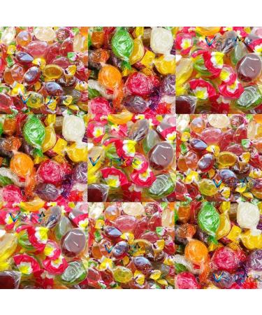 Fruit Drops Winter Mixture Assorted Wrapped Boiled Sweets With Tub- Individually twist wrapped boiled sweets (Fruit Drops 1kg) Fruit Drops 1kg