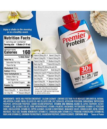Premier Protein High Protein Shakes Variety Pack - 11 Fl. Oz Each | Award Box Packaging | 2 Chocolate, 2 Vanilla, 2 Strawberry - Buy Online on GoSupps.com