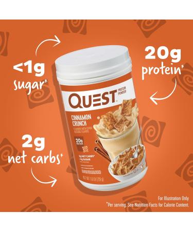 Quest Nutrition Salted Caramel Protein Powder 26g Protein 1g Sugar Low Carb Gluten Free 1.6 Pounds 24 Servings & Cinnamon Crunch Protein Powder 20g Protein 2g Net Carb 1g Sugar - Buy Online on GoSupps.com