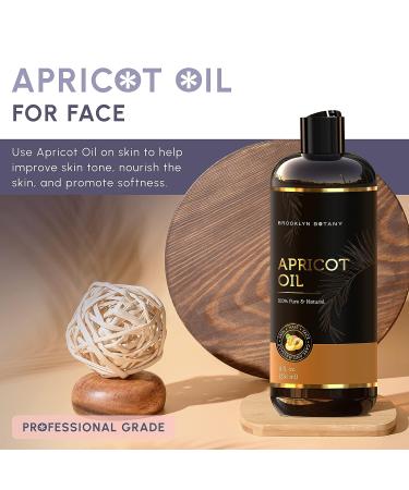 Brooklyn Botany Apricot Kernel Oil - 100% Pure & Natural Body, Hair, and Face Oil - 8 fl oz - Buy Online on GoSupps.com