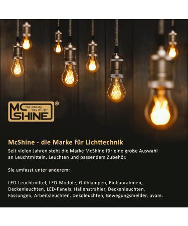 McShine Star Ceiling Lamp 1-Flame E27 with Motion Detector | White Ceiling Light for Hallway Staircase & Basement - Buy Online on GoSupps.com