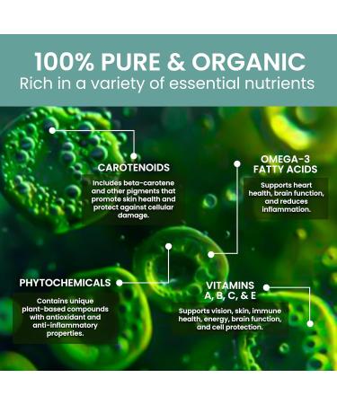 Holistic Bin Marine Phytoplankton Powder Sustainably Cultivated in Nordic Green Water Farm Nutrient-Dense Omega-3 Superfood Rich in Amino Acids Chlorophyll Vitamins & Trace Minerals 50 Grams - Buy Online on GoSupps.com