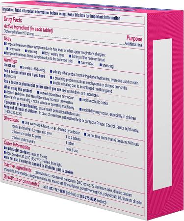 Benadryl Ultratabs Antihistamine Allergy Medicine - 48 ct Diphenhydramine HCl Tablets - Buy Online on GoSupps.com