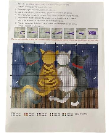 Latch Hook Rug Kit - Cat Design Crocheting Carpet | Pre-Printed Canvas Cushion Mat for Sofa Decor | Acrylic Yarn Tapestry DIY Set - Buy Online on GoSupps.com