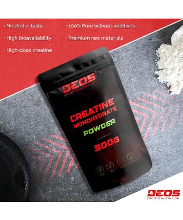 Buy Pure Creatine Monohydrate Powder 500g - High-Dose Vegan Additive-Free Lab-Tested - Optimize Performance! - Buy Online on GoSupps.com