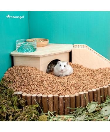 Nitangel Natural Coconut Hamster Litter | Eco-Friendly Pet Litter for Dwarf Hamsters Gerbils Mice & Small Animals (OAK Granula 2-3mm) - International Shipping - Buy Online on GoSupps.com