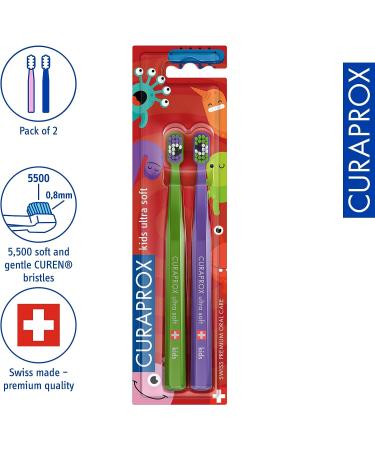 Curaprox CS Kids Manual Toothbrush Special Edition - Pack of 2 Ultra Soft Toothbrush for Children - Buy Online on GoSupps.com