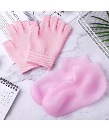 minkissy Moisturizing Gloves + Gel Spa Nursing Elastic Socks Washable Cotton Gloves Lotion Gloves Cloth Gloves for Moisturizing Dry Hands - Buy Online on GoSupps.com