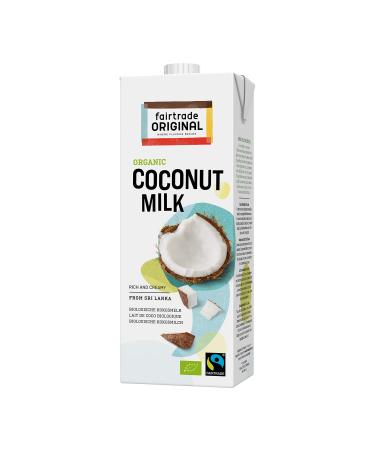 Organic coconut milk 1 liter of tetrapack |From Fairtrade Original |From Sri Lanka |Ideal for Asian dishes |For a rich creamy taste100% organic |Vegan milk |Cocos Milk (1 liter) 1 L (1 Pack)