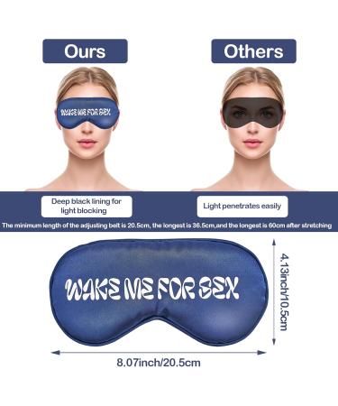 Wake Me for Sex Sleep Eye Masks - Adjustable Silk Blindfolds for Adults | 4 PCS in Black Pink Navy Red - Perfect for Play & Relaxation - Buy Online on GoSupps.com